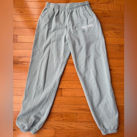 Sporty & Rich Pants - Sporty & Rich Light Blue Terry Shorts